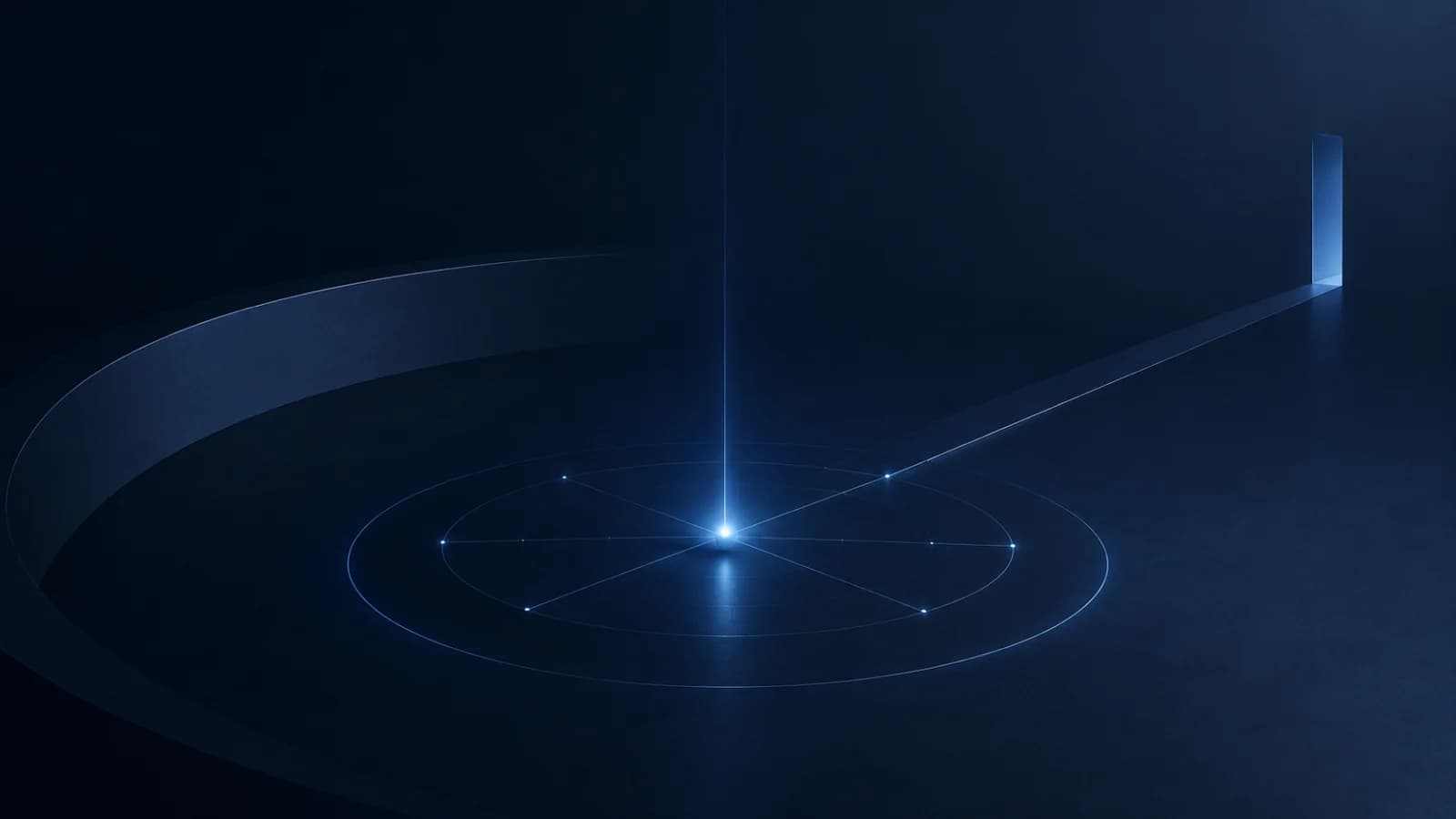 Converging lines meeting at one point of light, for the Need To Talk article “The case for a single source of truth for growth”